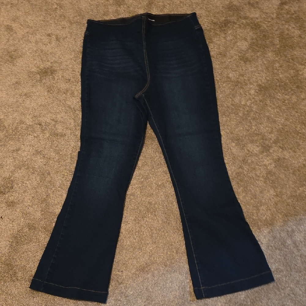 INC International Concepts Dark Blue Flare Jeans
